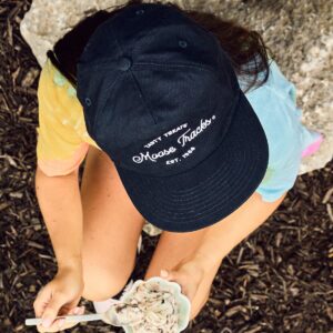 A person wearing a navy