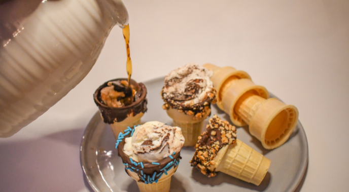 Recipe: Moose Tracks Coffee Affogato in an Ice Cream Cone