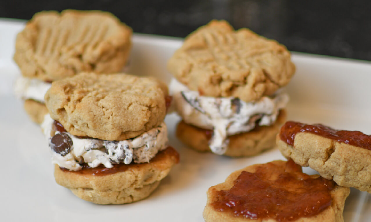 Moose Tracks PB&J Cookie Sandwiches - Moose Tracks
